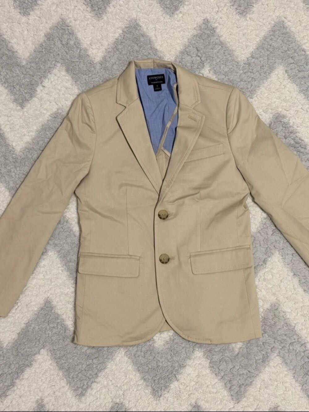 Crewcuts J.Crew Boys Tan Thompson Blazer Size 8